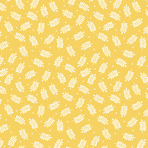 Yellow Leaf 44" fabric by Benartex, 13210-33, Playhouse Pals