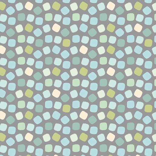 Gray Block Dots 44" fabric by Benartex, 13300-08, Into the Woods