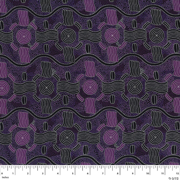 Purple Rain Dreaming 44" fabric by M&S Testiles, RAIDP