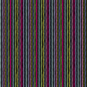 Parisian Stripe Black/Multi color 44" fabric by Benartex, 16459-12, Cats in Paris