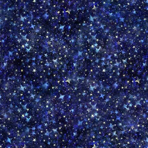 QT 108" 30595-N navy blue, Aurora Packed Stars