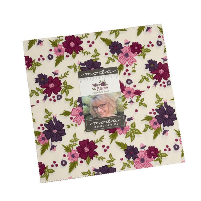 Purple Floral Wild Meadow Layer Cake (10" squares) by Moda, 43130LC