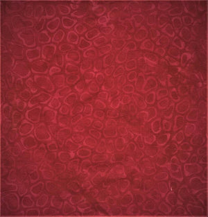 Red Geometric 44" batik by Batik Textiles,  5364