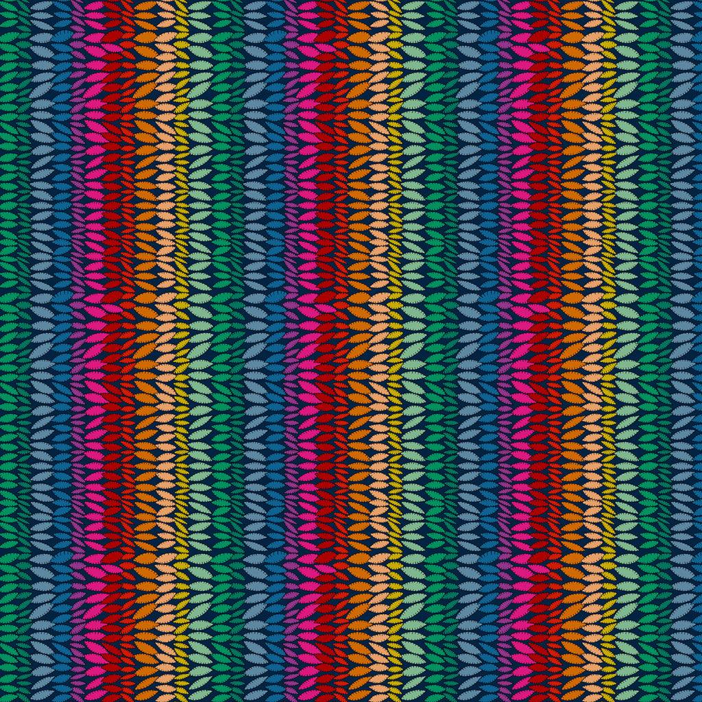 Rainbow Razzle Stripe 44" fabric by Windham, 54302D-3, Twillight