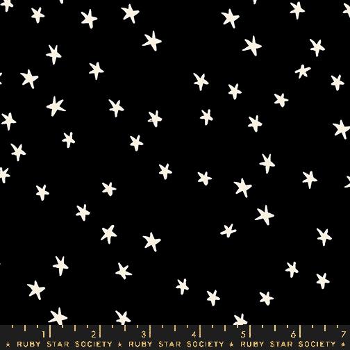 Black - White Stars 108" fabric by Moda, RS4111 50, Starry, Ruby Star