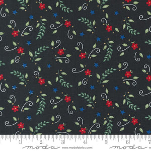 Red White and Bloom flowers and leaves 44" fabric by Moda, 56116 14