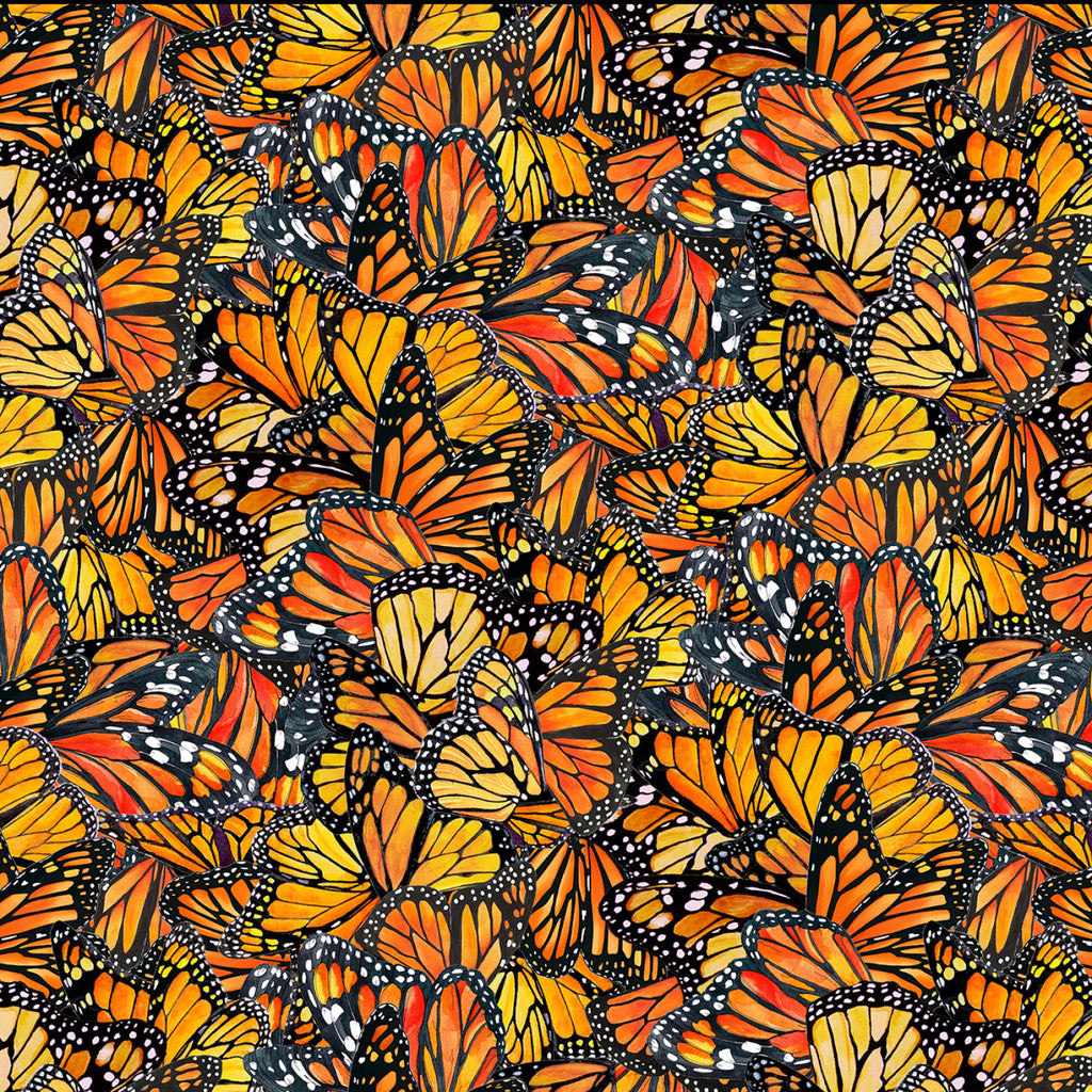 Monarch Butterflies 44" fabric, Elizabeths Studio, 711 Multi, Monarch Dance