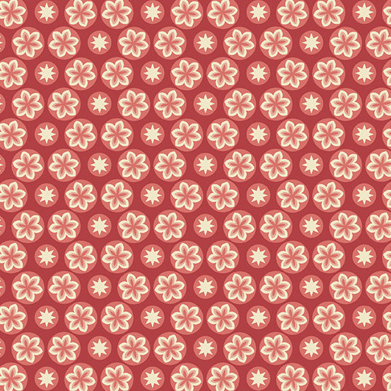 Cherry Starfruit 44" fabric by Andover,  A-597-R, Cocoa Pink