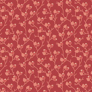 Sweet Pea Climbing Buds 44" fabric by Andover, A-600-R, Cocoa Pink
