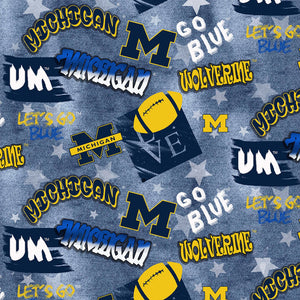 NCAA-Michigan Wolverines Graffiti 44" fabric, Sykel, MCHG-1235