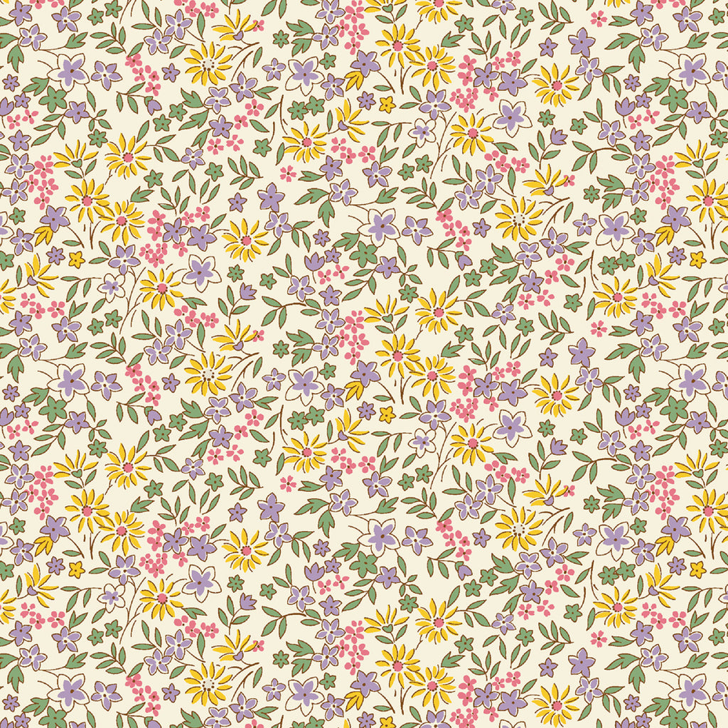 Aunt Gracie Calico Flowers 108" fabric by Marcus,  R360884D-mlti