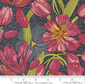 Shadow Floral 44" fabric by Moda, 48710-14, Tulip Tango by Robin Pickens