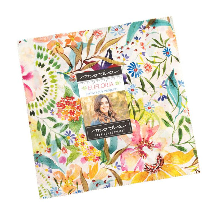 Eufloria Layer Cake (10" squares), Create Joy Project for Moda 39740LC