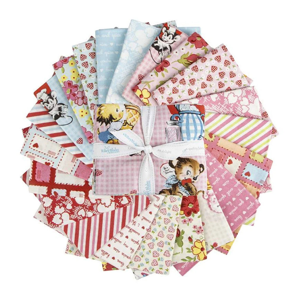 Valentine Sugar & Spice Fat quarter Bundle (21 pcs) by Riley Blake, FQ-11410-21