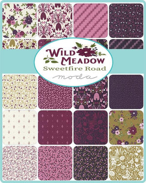 Purple Floral Wild Meadow Layer Cake (10" squares) by Moda, 43130LC