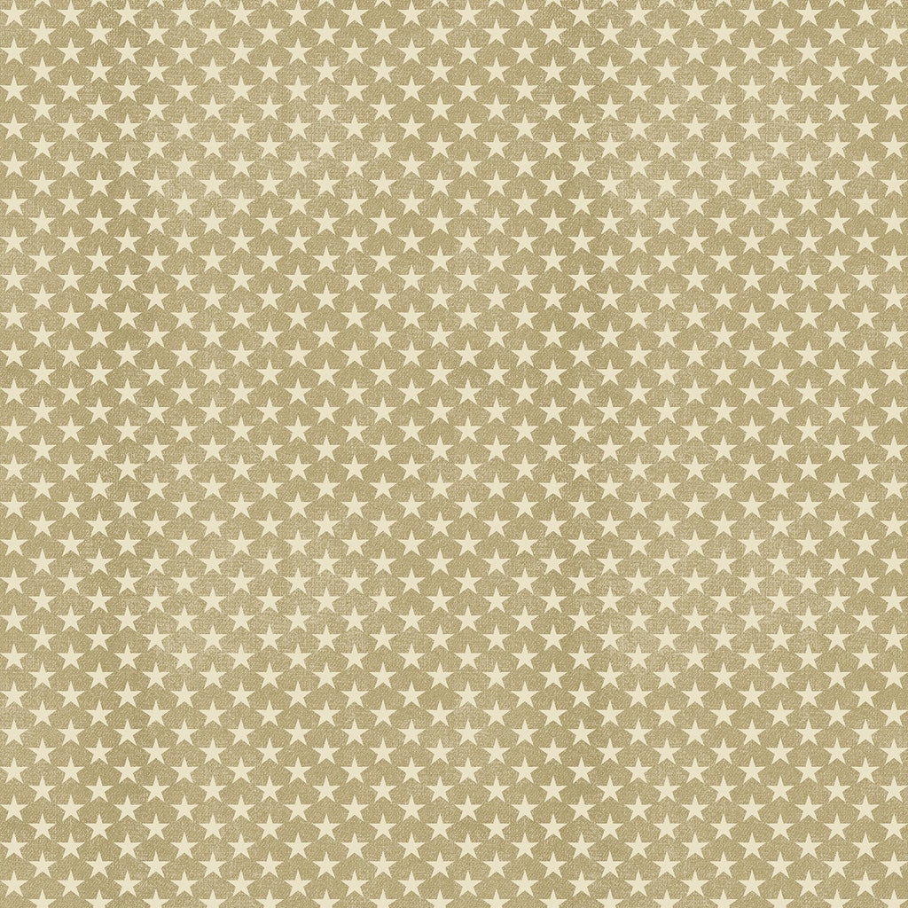 Beige Stars on Tan background 44" fabric by Benartex, 02606-70, Many Stars Tan