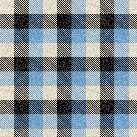 Blue Buffalo Plaid 44" fabric by Quilting Treasures, 28606-B, Buffalo Plaid