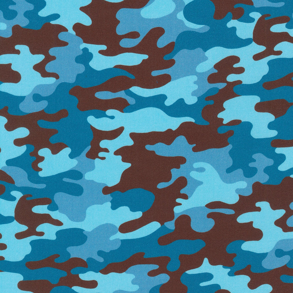 Blue Camo digital 44" fabric by Robert Kaufman, SRK-20272-4