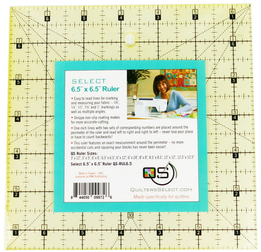 Quilters Select 'non slip' Ruler measures 6.5" x 6.5"